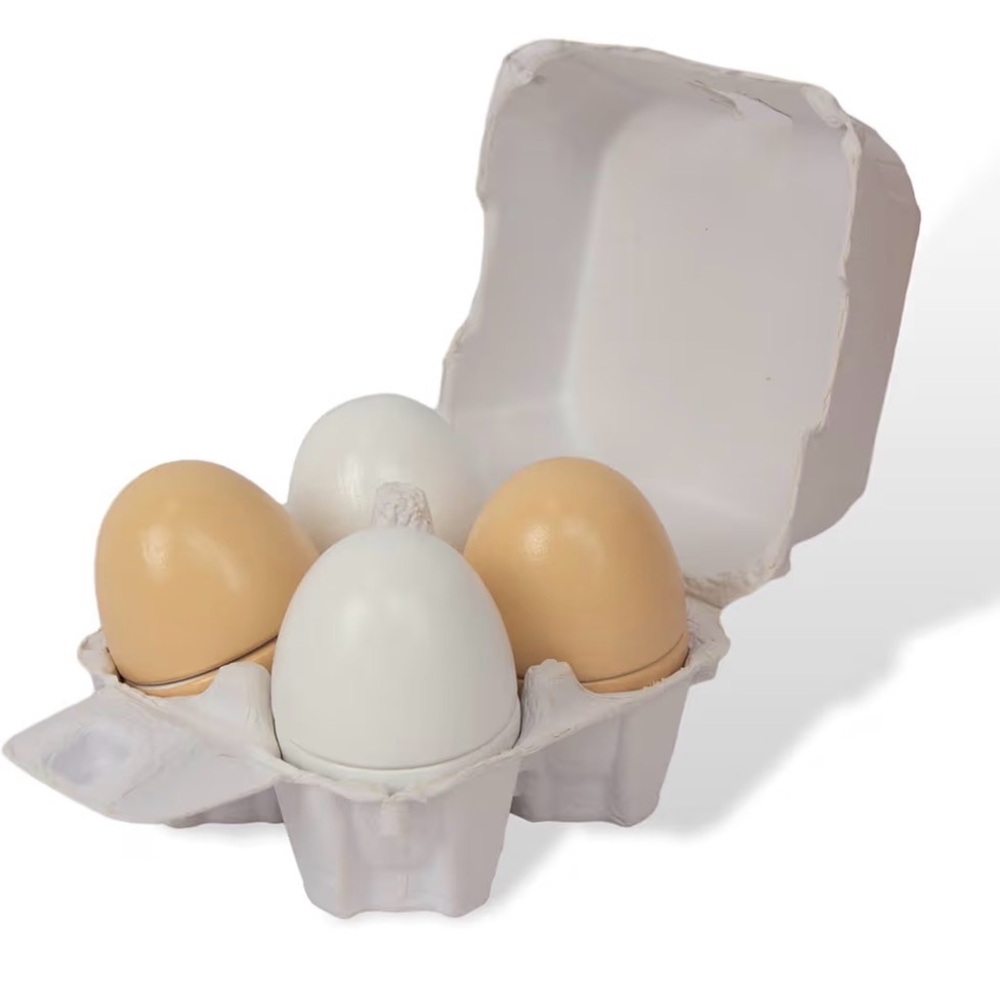 NWT 4PCS 🐣🥚Easter Egg Toys Wooden Play Food Pretend Play Food Sets for Kids